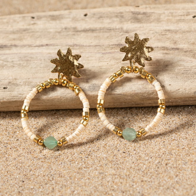 BOUCLES D'OREILLES créoles SUNRISE