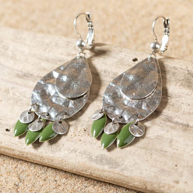 BOUCLES D'OREILLES FEMME FALBALA