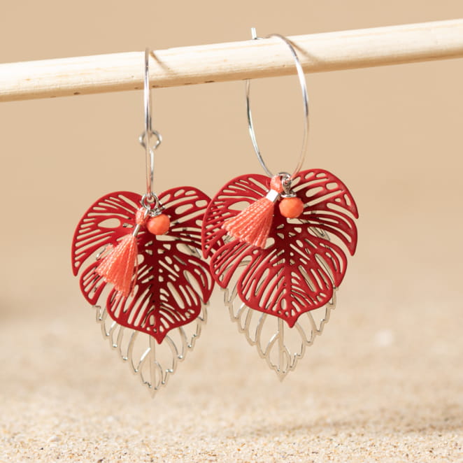 BOUCLES D'OREILLES créoles MENTHE