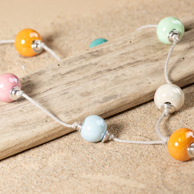 SAUTOIR FEMME PERLE CREME