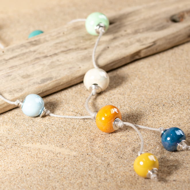 SAUTOIR FEMME PERLE CREME