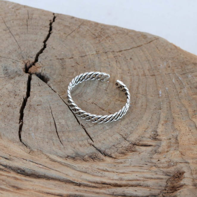 BAGUE FINE RÉGLABLE FEMME NATTE