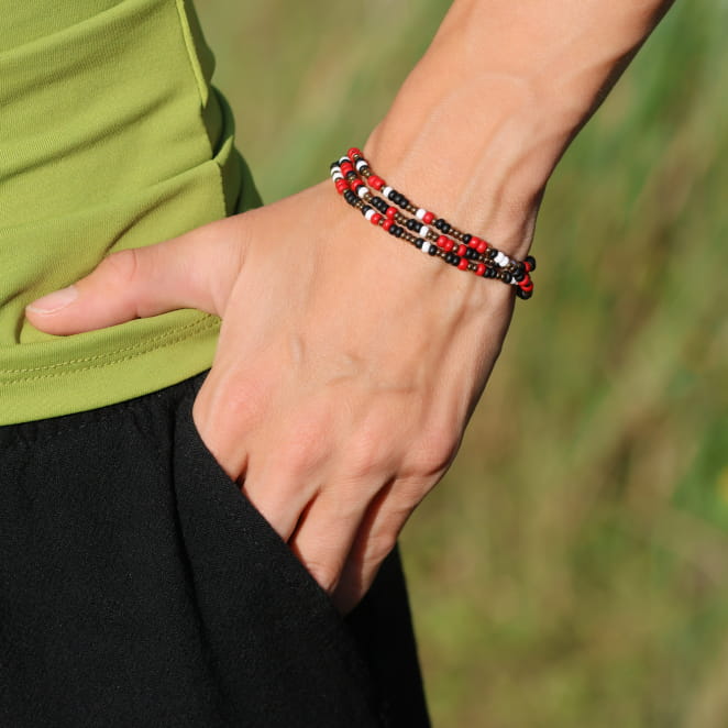 Bijou Mexic bronze et perles multicolores, création française festive