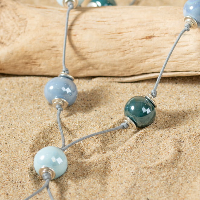 SAUTOIR FEMME PERLE CREME