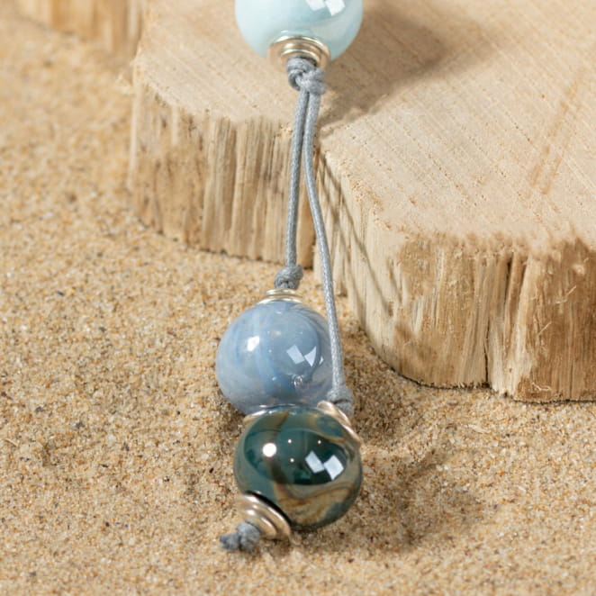 SAUTOIR FEMME PERLE CREME