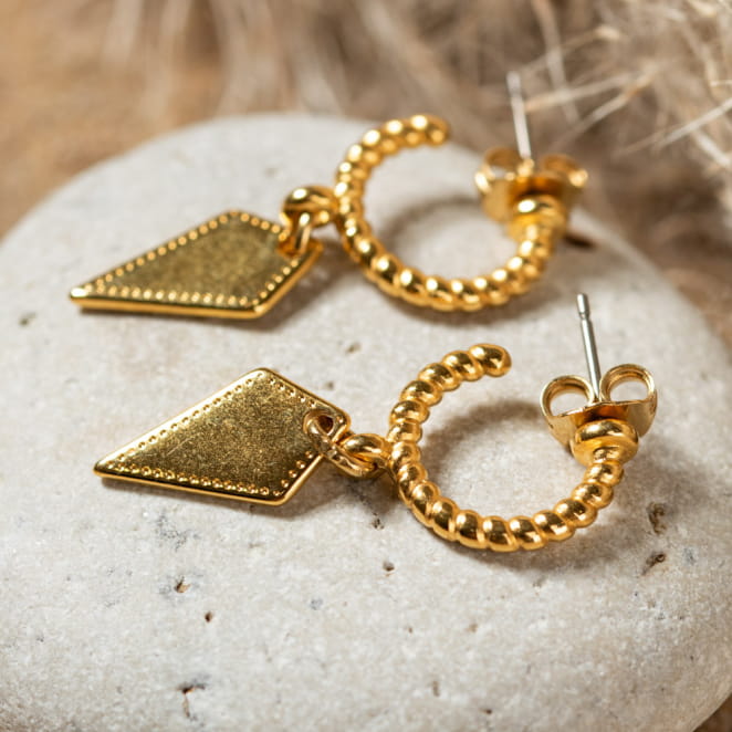 Découvrez les boucles d’oreilles Hélice, un bijou marin fabriqué en France sur l’Île d’Oléron par des monteuses qualifiées.