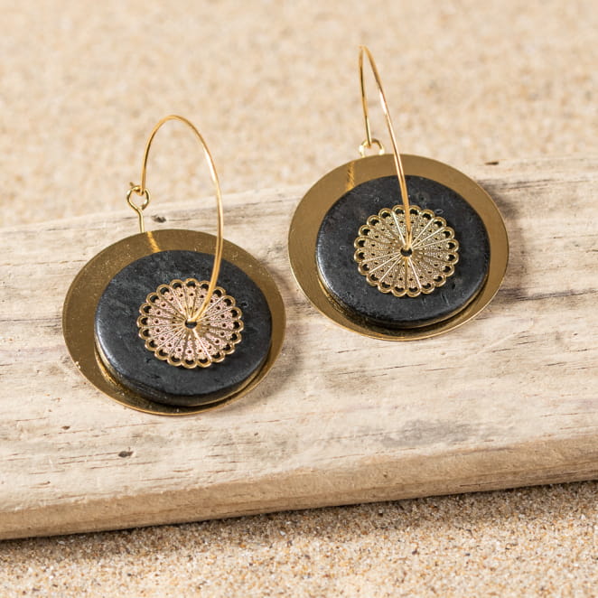 BOUCLES D'OREILLES créoles CAROLINE