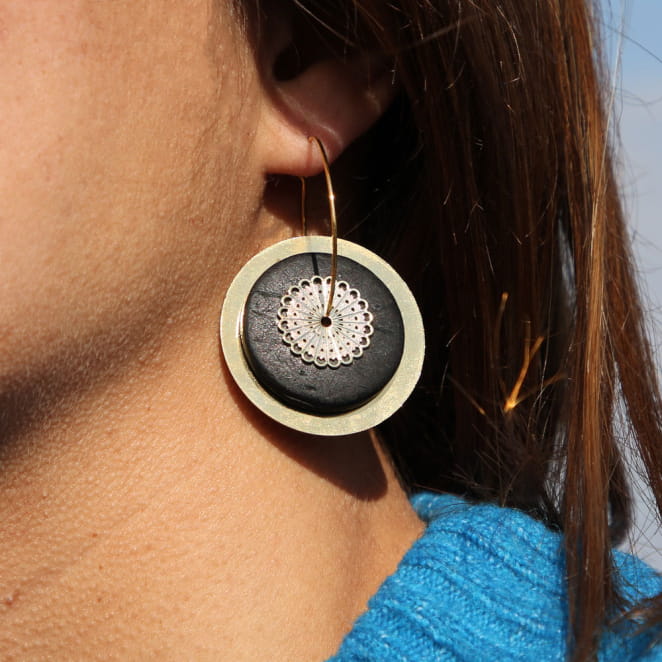 BOUCLES D'OREILLES créoles CAROLINE