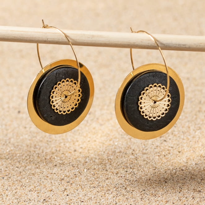 BOUCLES D'OREILLES créoles CAROLINE