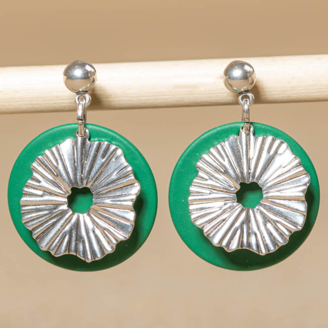 BOUCLES D'OREILLES FEMME CREPON