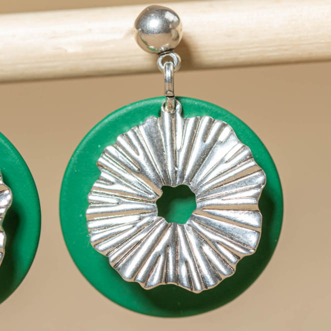 BOUCLES D'OREILLES FEMME CREPON