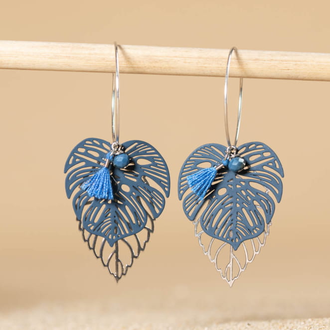 BOUCLES D'OREILLES créoles MENTHE