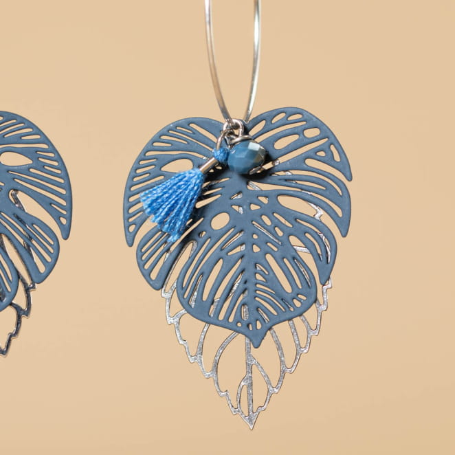 BOUCLES D'OREILLES créoles MENTHE