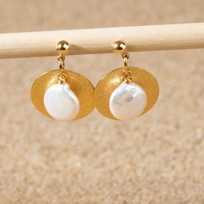 BOUCLES D'OREILLES PERLES MER