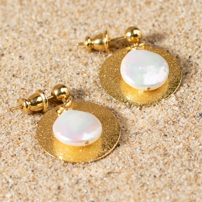 BOUCLES D'OREILLES PERLES MER