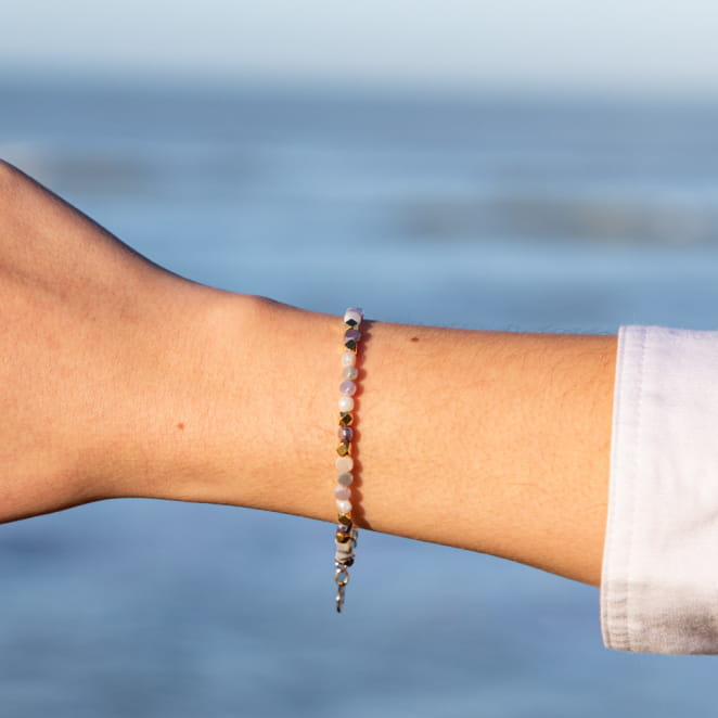 Bracelet pour femme Sheila violet et doré