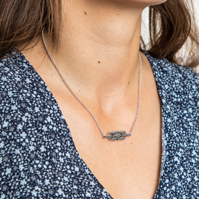 COLLIER FEMME CHAINEBANC