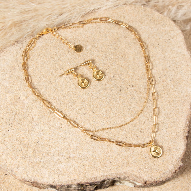 Collier double Maé doré