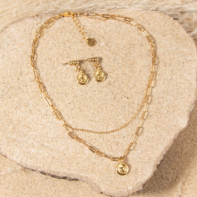 Collier double Maé doré