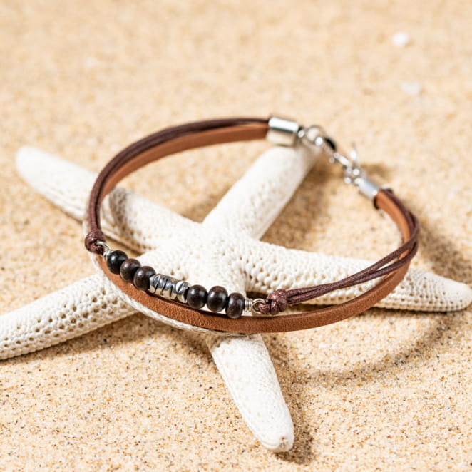 Bracelet pour homme fabriqué en france, bracelet artisanal, bijou fantaisie artisanal