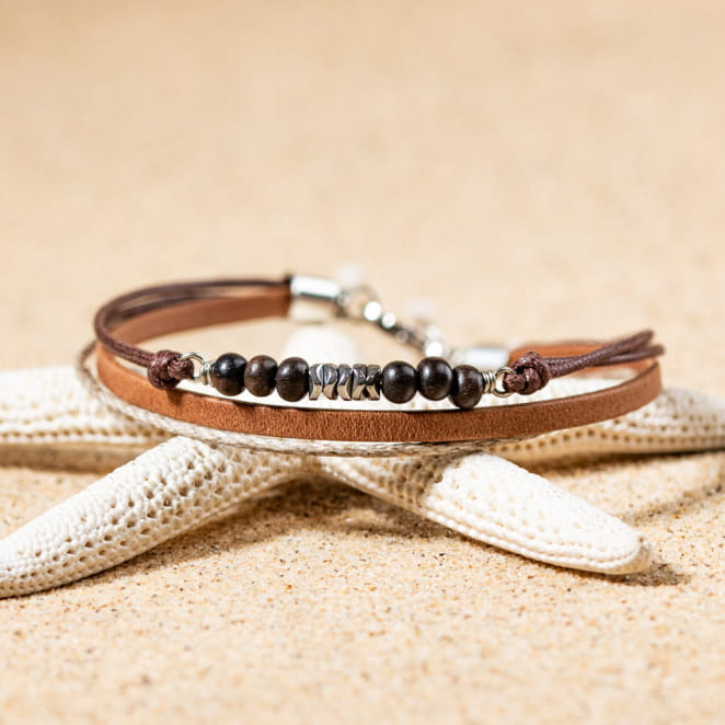 Bracelet pour homme fabriqué en france, bracelet artisanal, bijou fantaisie artisanal