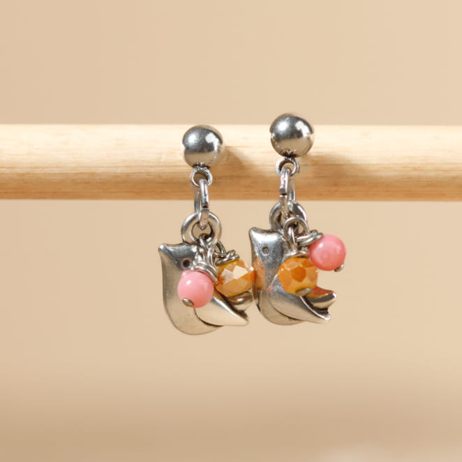 BOUCLES D'OREILLES ENFANT COLIBRI