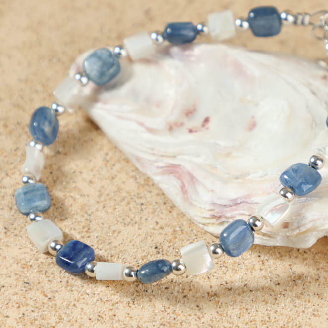 Bracelet perlé multicolore et argenté Madère, création artisanale française