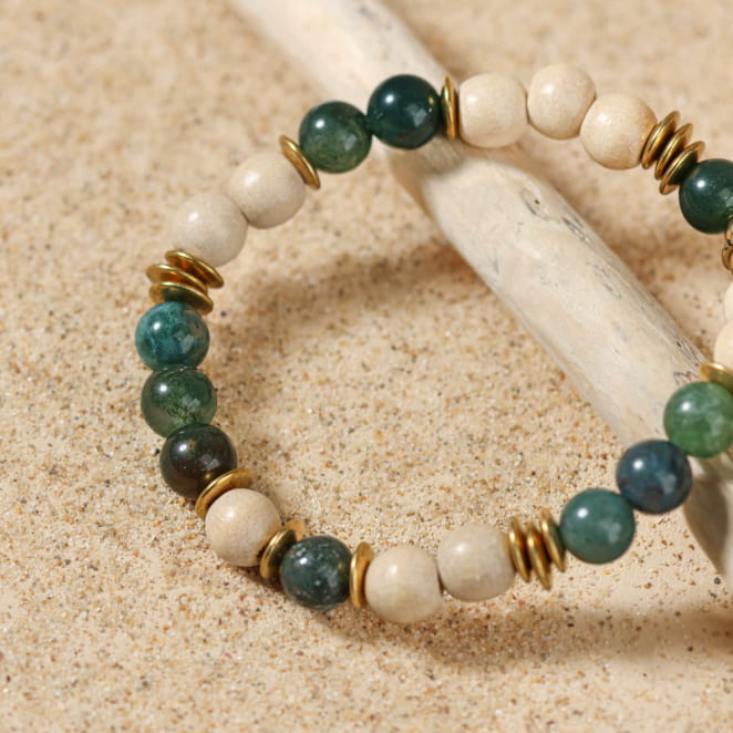 Bracelet enfant Maël, bronze et perles colorées, fait main avec fantaisie