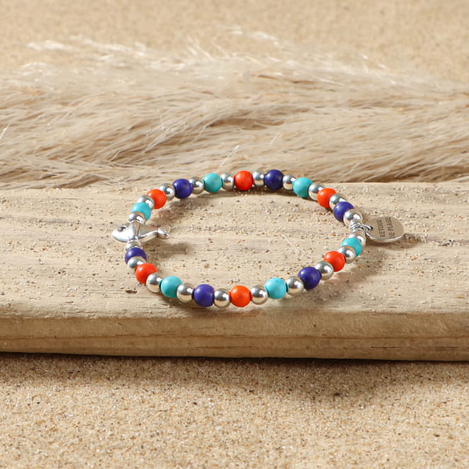 Bracelet pour les enfants MMaet en perles multicolores. fabrication Artisanale.