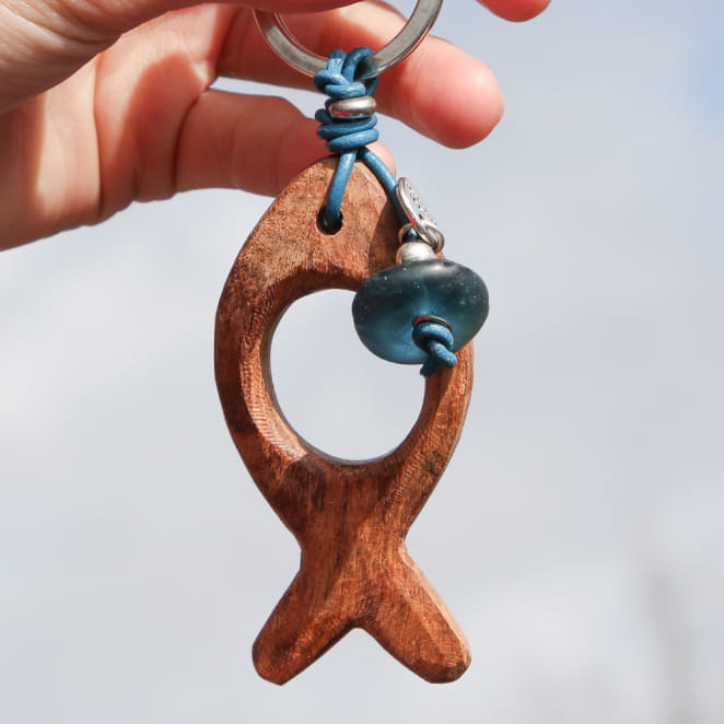 PORTE CLES BOIS EVIDE