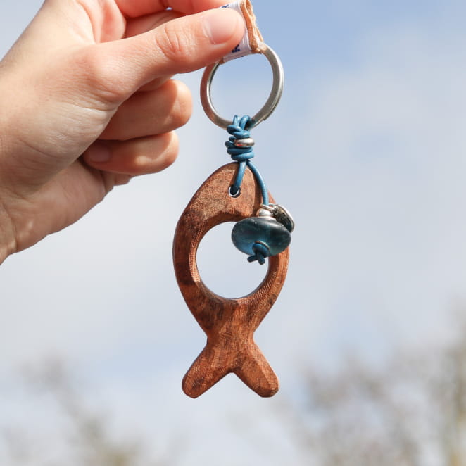 PORTE CLES BOIS EVIDE