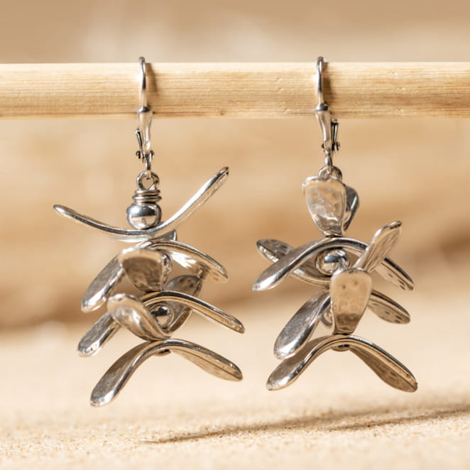 Boucles d'oreilles Oxane argenté made in France