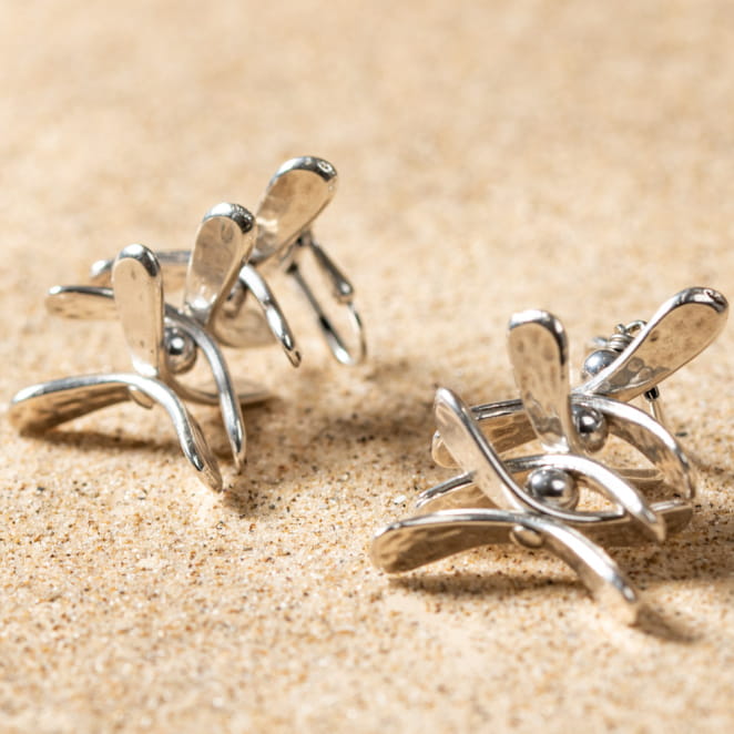 Boucles d'oreilles Oxane argenté made in France