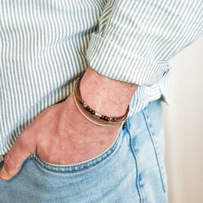 Bracelet pour homme fabriqué en France sur l'Île d'Oléron