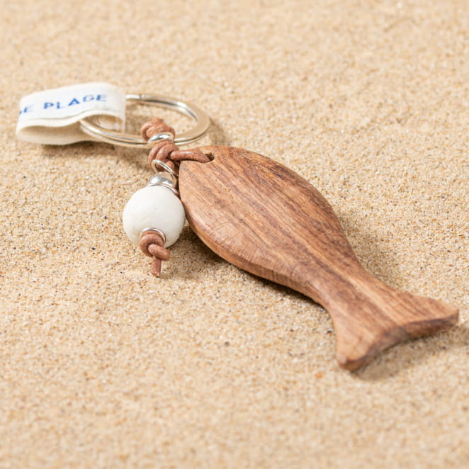 PORTE CLES BOIS ROUGET