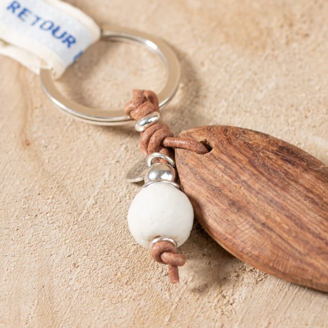 PORTE CLES BOIS ROUGET