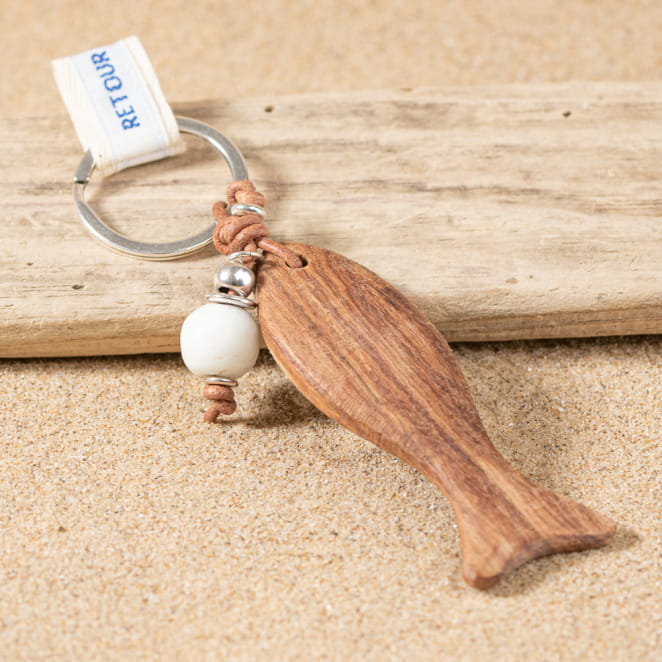 PORTE CLES BOIS ROUGET