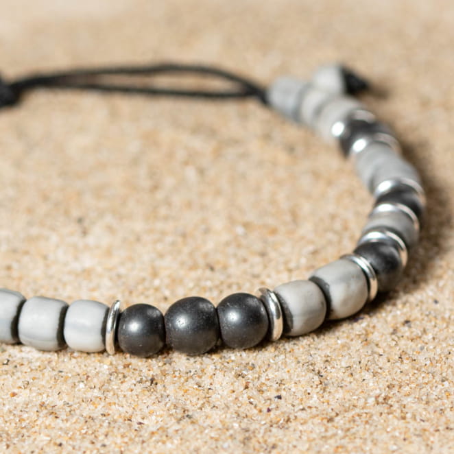 BRACELET HOMME PERLE GREY
