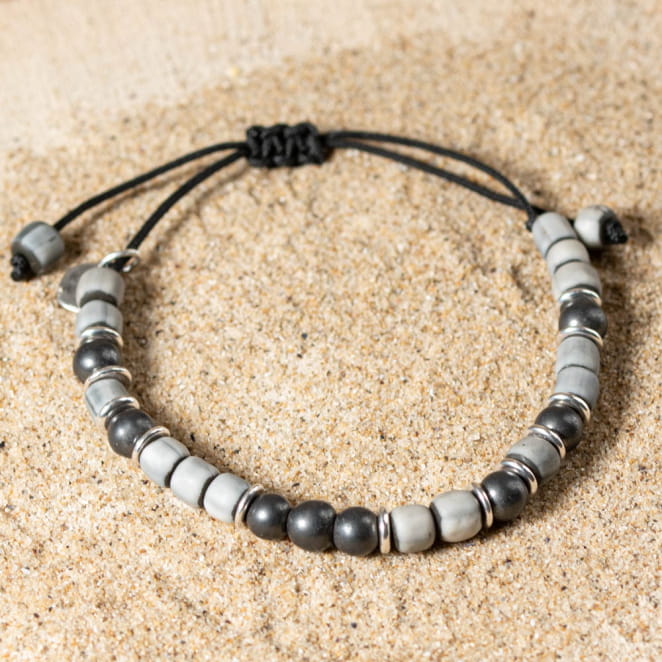 BRACELET HOMME PERLE GREY