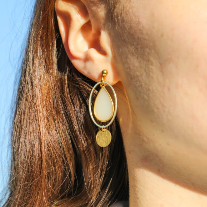 BOUCLES D'OREILLES VITRAIL