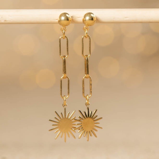 BOUCLES D'OREILLES PENDANTES SOLE