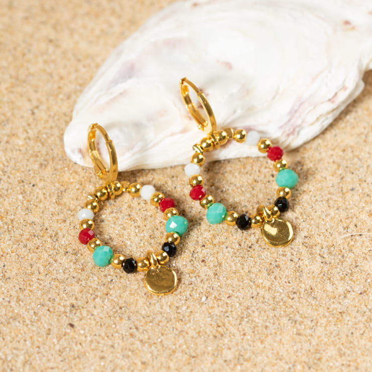 DIY Boucles d'oreilles tissage peyote avec frange