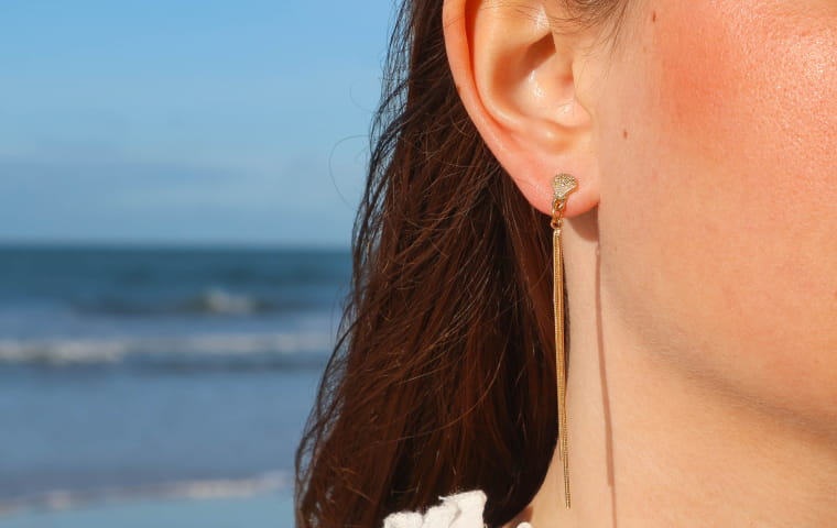 Boucles d’oreilles dorées à ajouter à votre liste de Noël