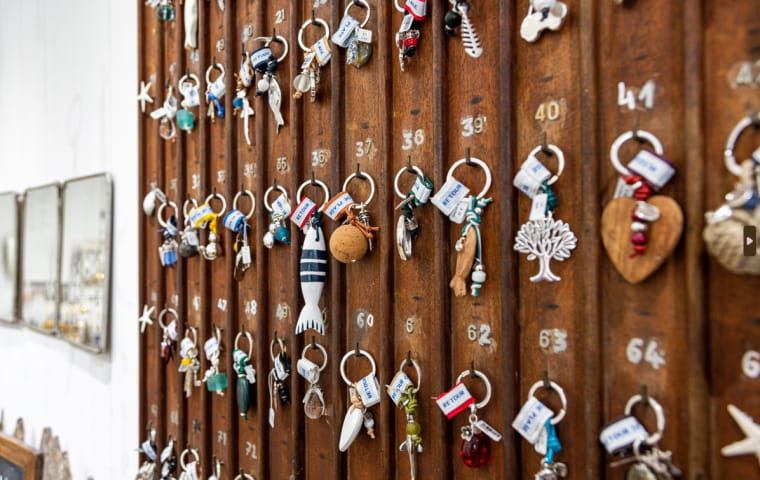 Les porte-clés artisanaux Retour de Plage
