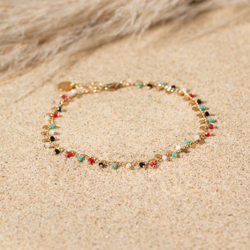 Lot 24 Bracelets De Cheville Perlés Colorés - Style Boho Plage, Faits Main Pour Femmes Et Filles