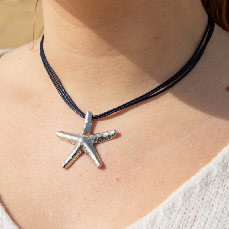 Collier Femme étoile De Mer & Léopard – Chaîne Délicate à Superposer Pour Occasions Festives
