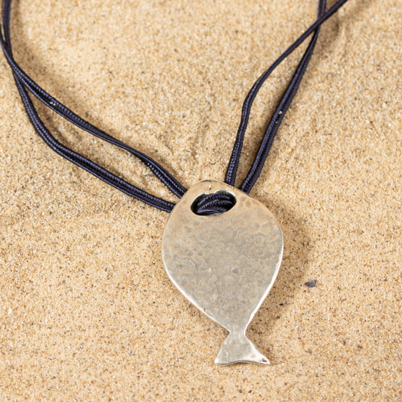 Collier Petit poisson articulé plaqué or