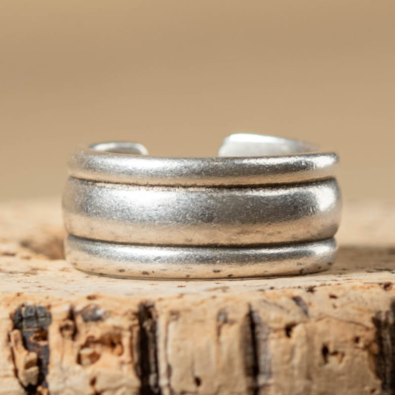 Bague Homme Sacha en métal argenté Retour de plage