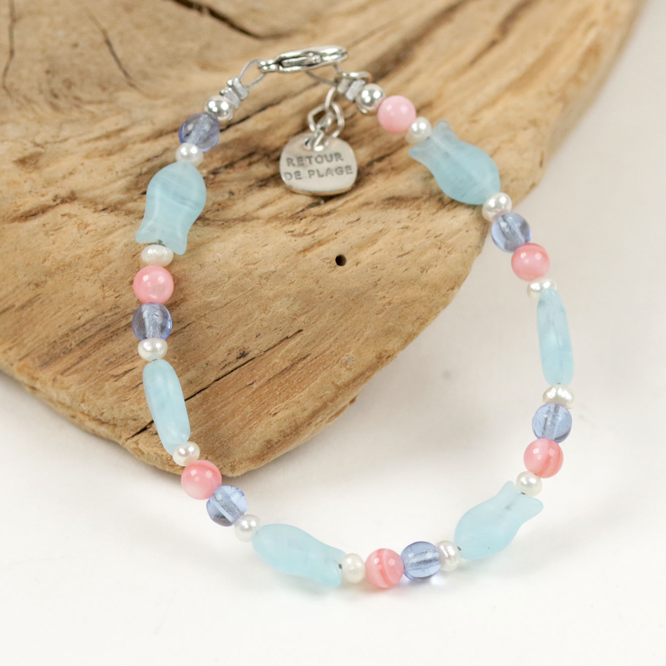 Bracelet Vintage Brins De Corail Pour Enfant - Rouge, Fermoir Fonctionnel